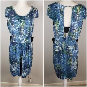 Mark. Batik Print Open Back Dress See Measurements
